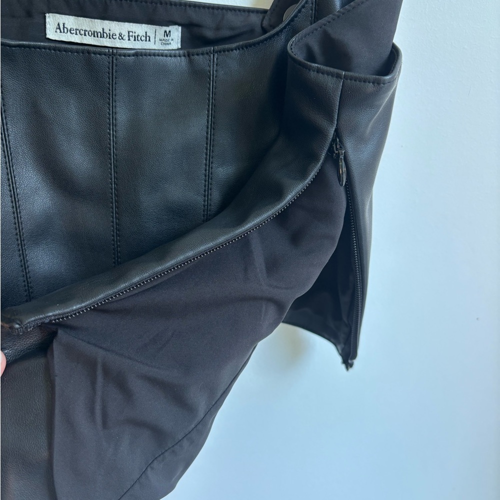 Abercrombie & Fitch Faux Leather Corset Tank Top - Picture 8 of 11